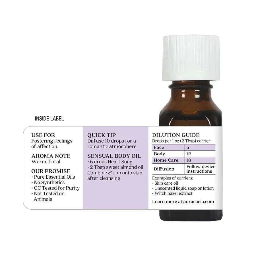 Aura Cacia Heartsong Blend Essential Oil Blend 0.5 oz Oil