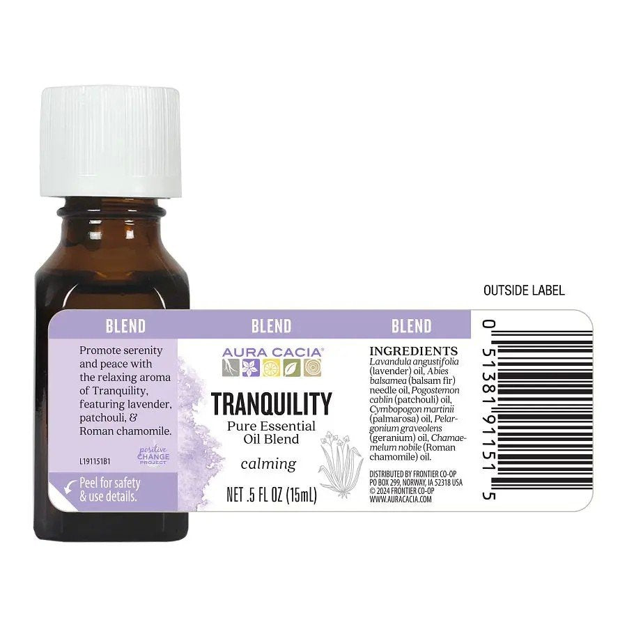 Aura Cacia Tranquility Essential Oil Blend 0.5 fl oz (15 mL) Oil