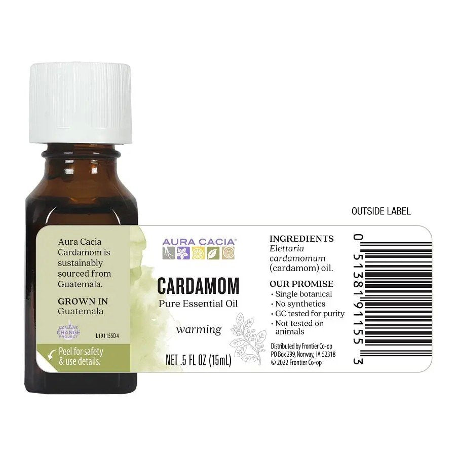 Aura Cacia Essential Oil Cardamom Seed 0.5 oz EssOil