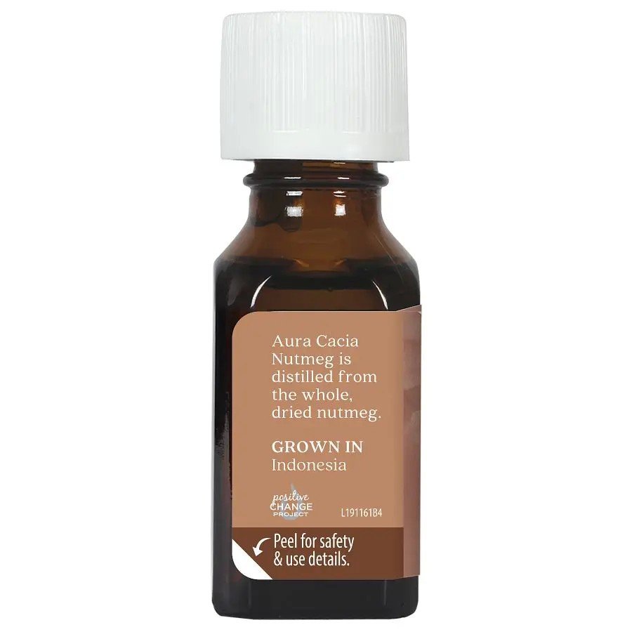 Aura Cacia Nutmeg Essential Oil 0.5 oz Oil