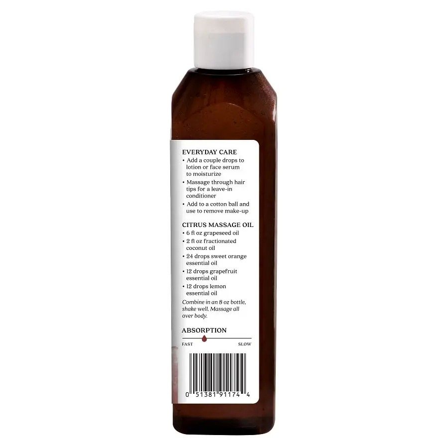 Aura Cacia Grapeseed Oil Skin Care Oil 16 oz Oil