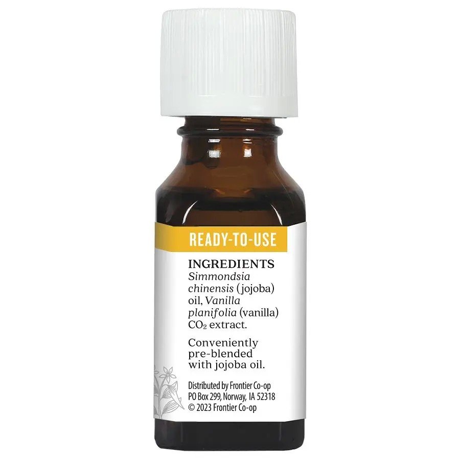 Aura Cacia Vanilla Pure Essential Oil in Jojoba Oil 0.5 oz Oil