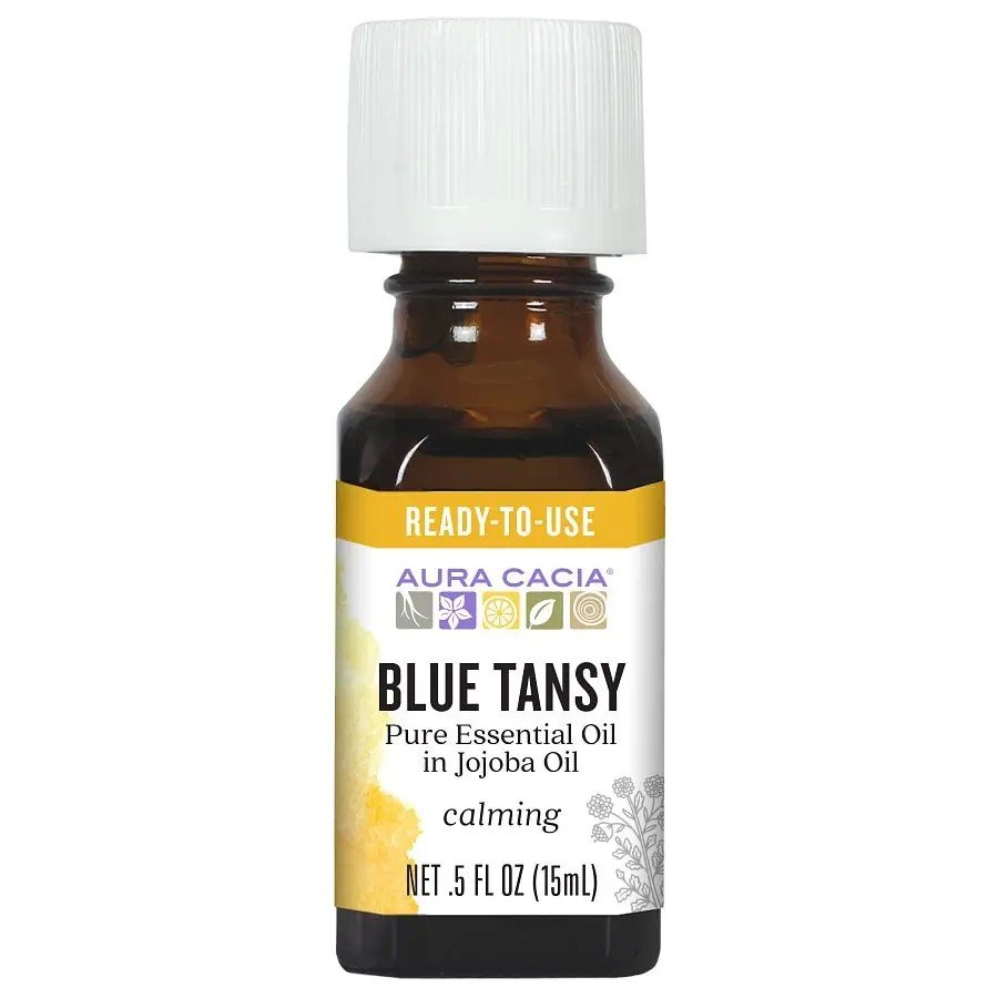 Aura Cacia Precious Essentials Blue Tansy (In Jojoba) .5 fl oz (15 mL) Oil