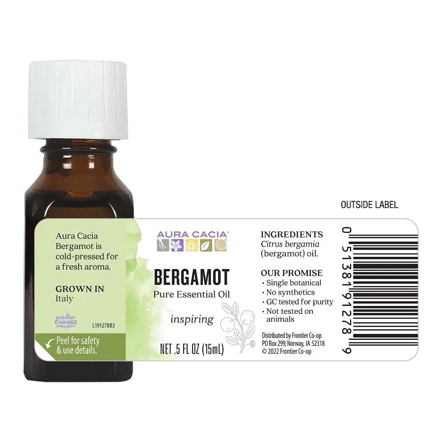 Aura Cacia Bergamot Essential Oil 0.5 Oil