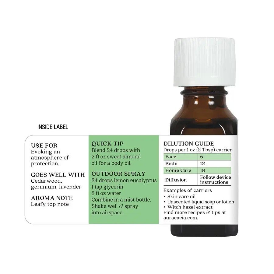 Aura Cacia Essential Oil Eucalyptus,Lemon 0.5 EssOil