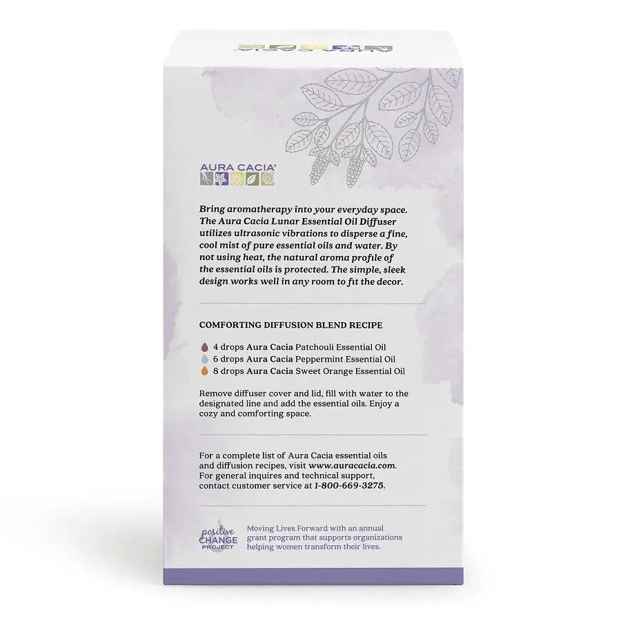 Aura Cacia Lunar Ultrasonic Essential Oil Diffuser 1 Box