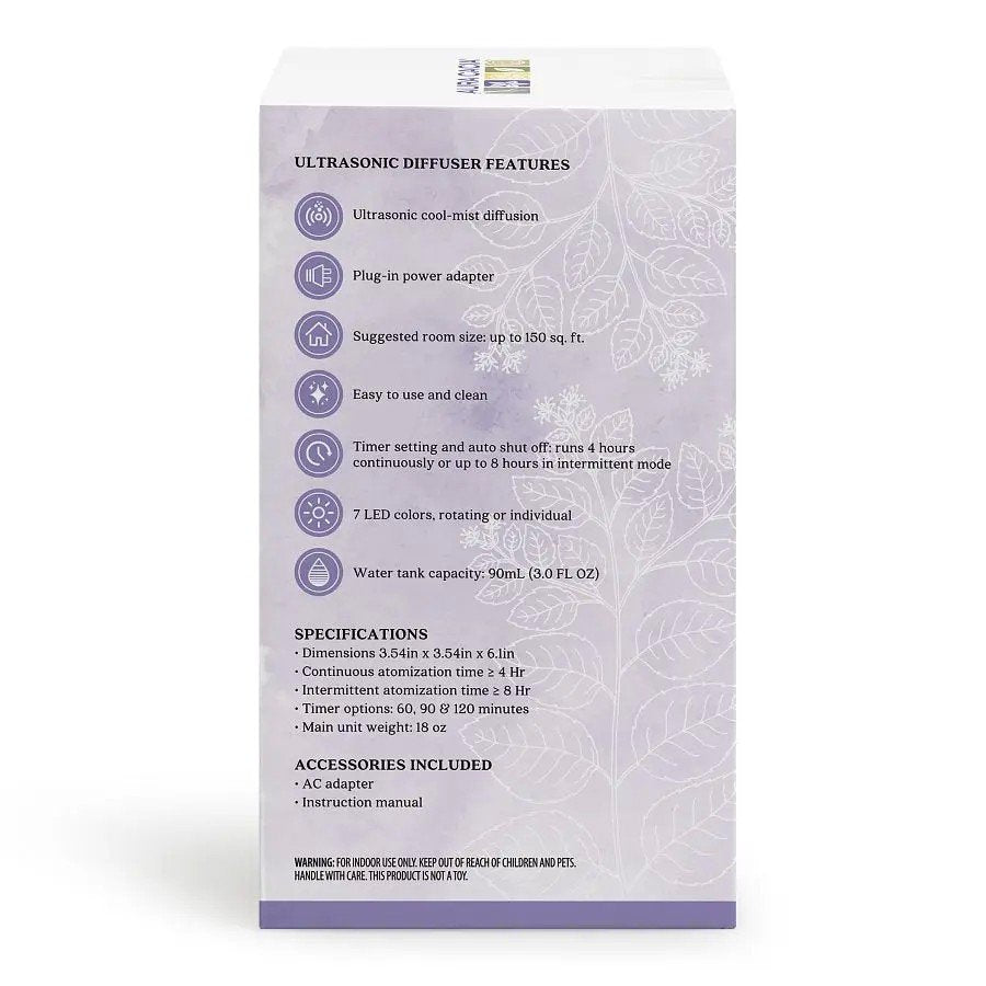 Aura Cacia Lunar Ultrasonic Essential Oil Diffuser 1 Box