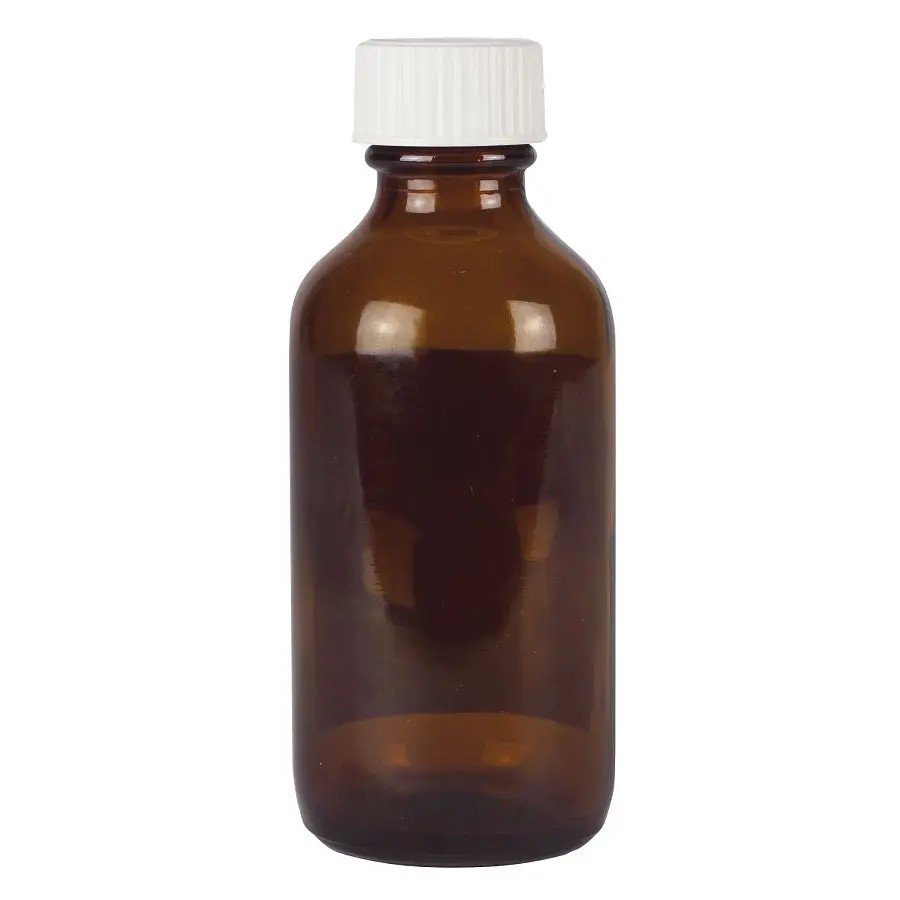 Aura Cacia Amber Bottle with Writable Label 2 oz Bottle