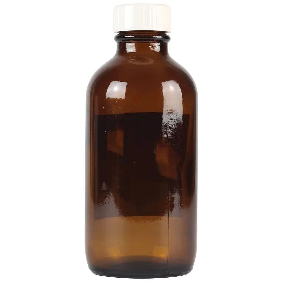 Aura Cacia Amber Bottle with Writable Label 4 oz Bottle