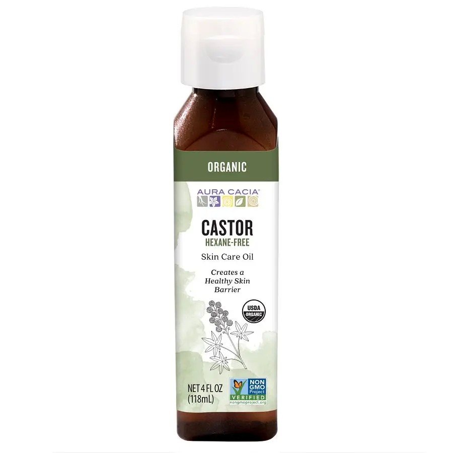 Aura Cacia Organic Castor Skin Care Oil 4 fl oz Liquid