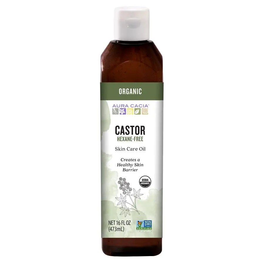 Aura Cacia Organic Castor Skin Care Oil 16 fl oz Liquid