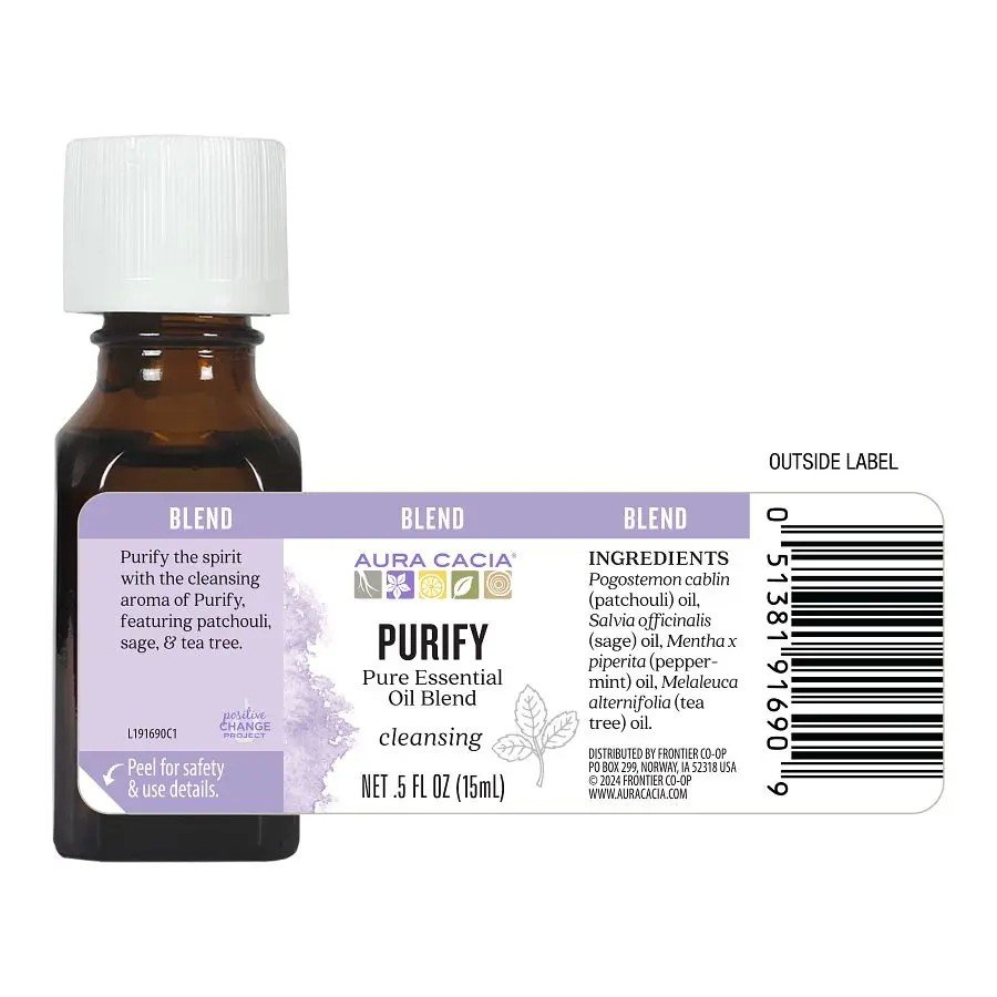 Aura Cacia Purify Essential Oil Blend 0.5 oz Oil