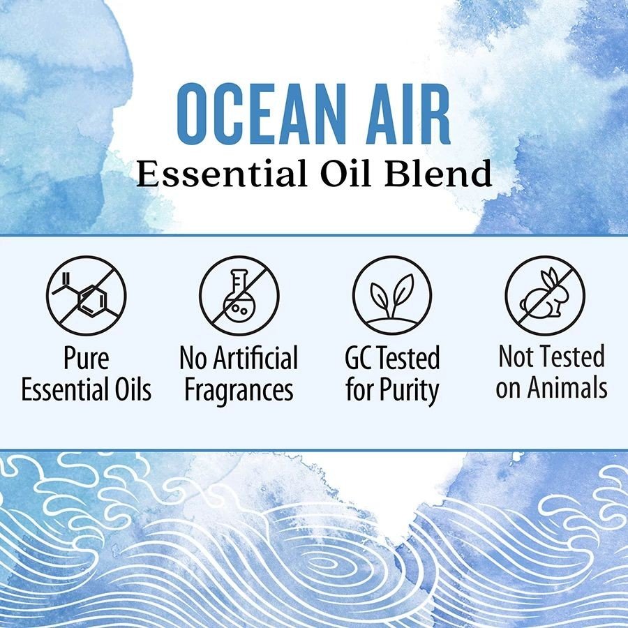 Aura Cacia Ocean Air Essential Oil Blend 0.25 fl oz Box