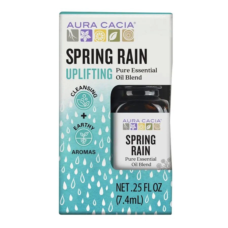 Aura Cacia Spring Rain Essential Oil 0.25 fl oz Box