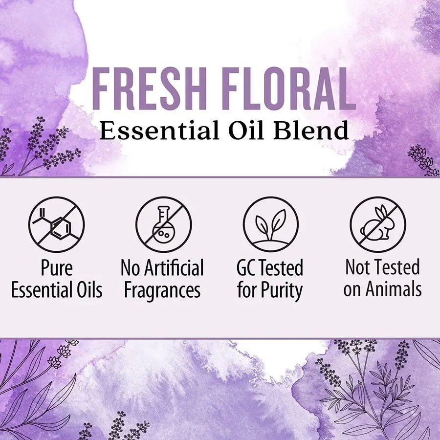 Aura Cacia Fresh Floral Essential Oil Blend 0.25 fl oz Box