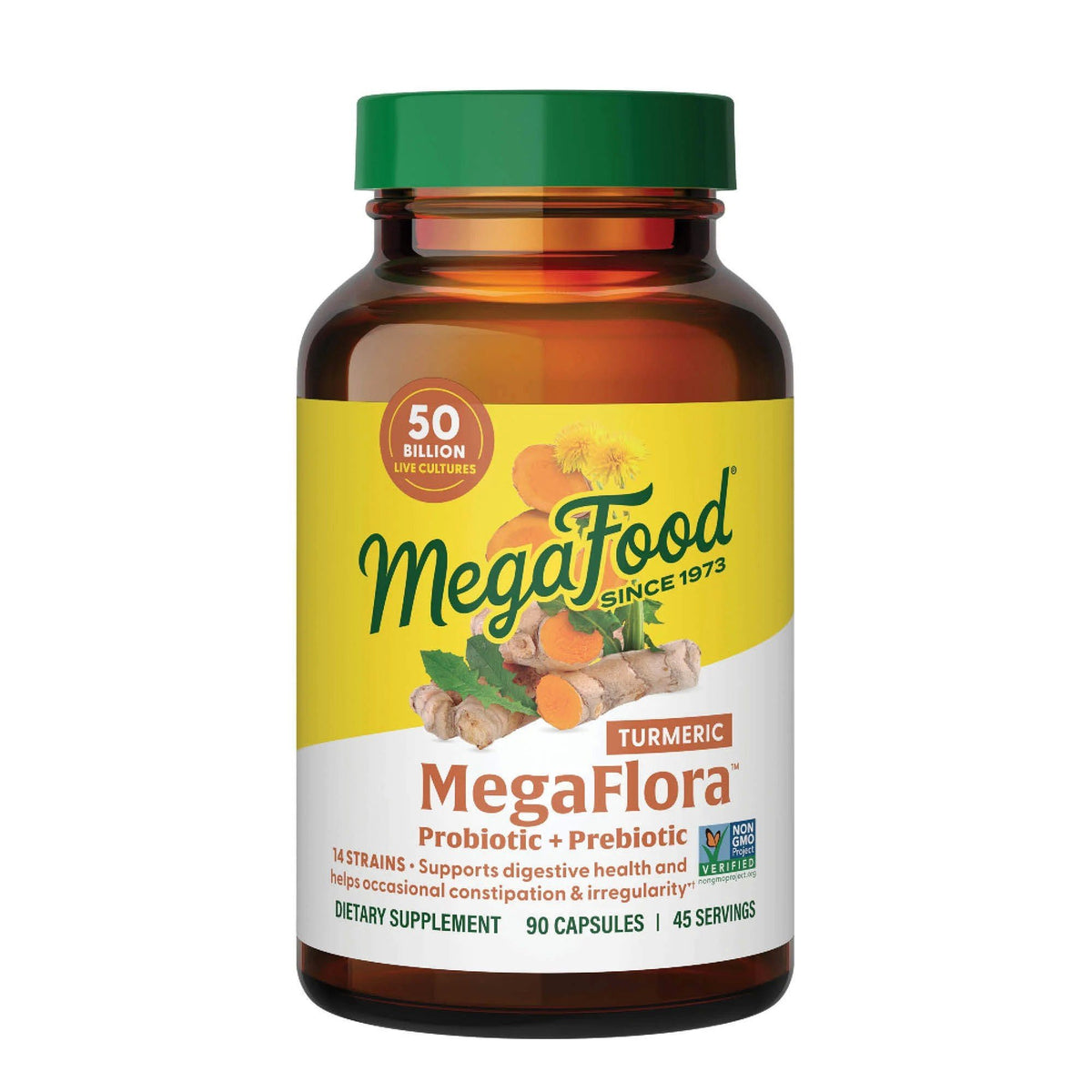 MegaFood MegaFlora Probiotic with Turmeric 90 Capsule