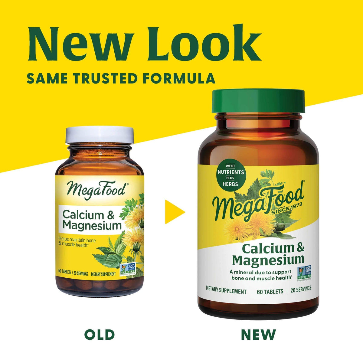 MegaFood Calcium &amp; Magnesium 60 Tablet