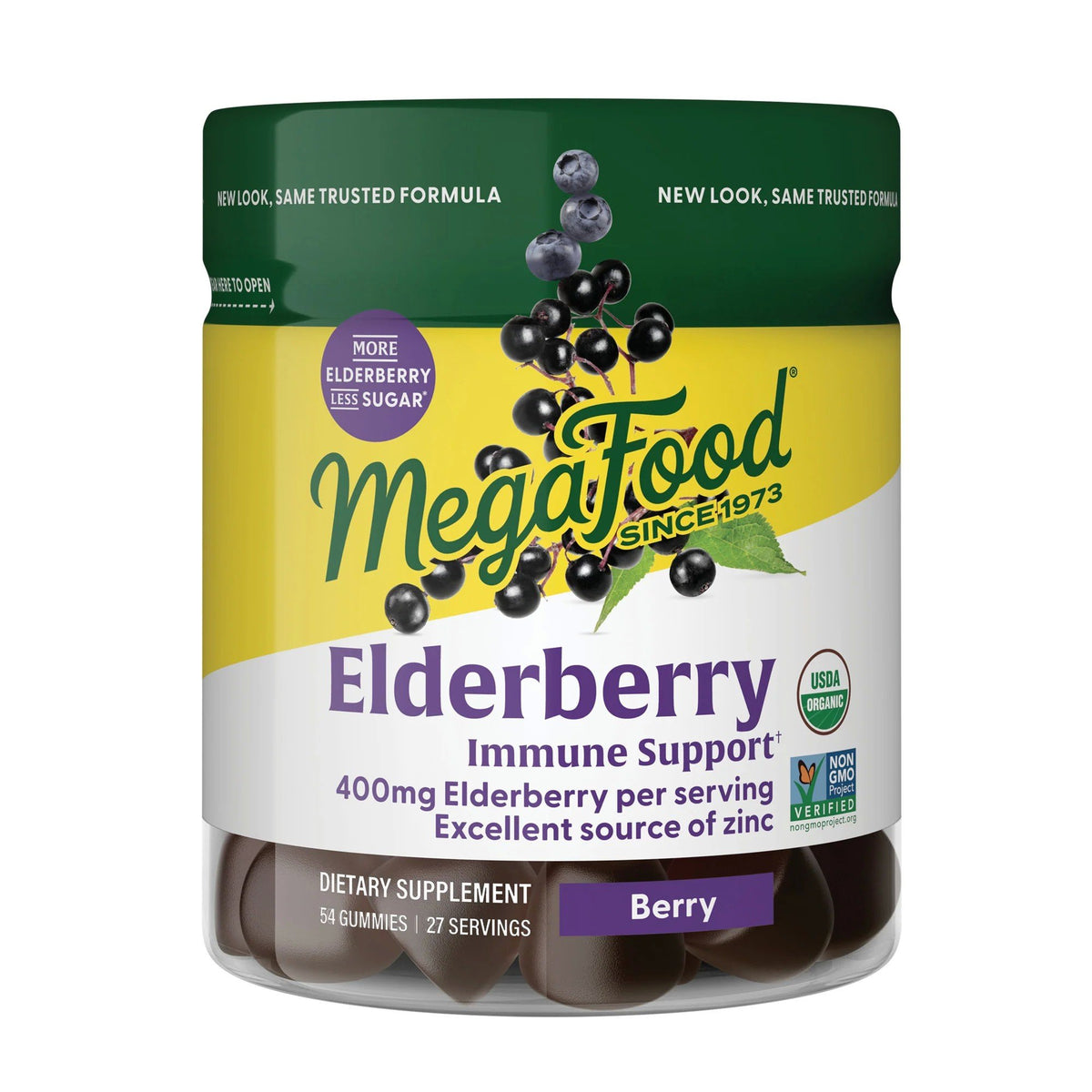 MegaFood Elderberry Immune Support Gummies, Berry 54 Gummy