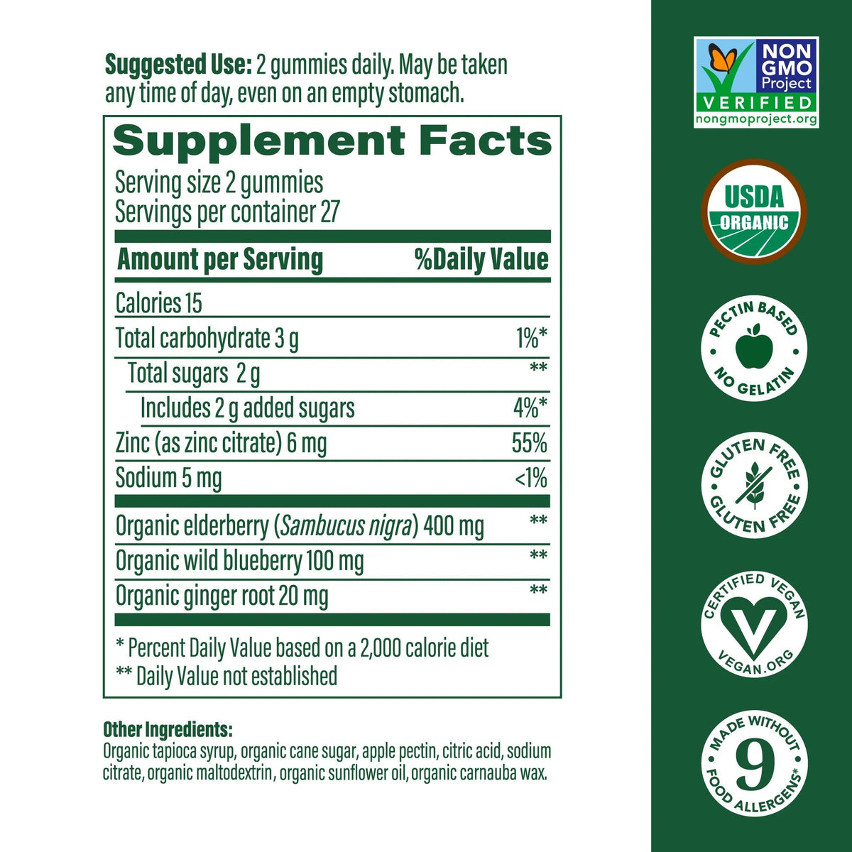 MegaFood Elderberry Immune Support Gummies, Berry 54 Gummy