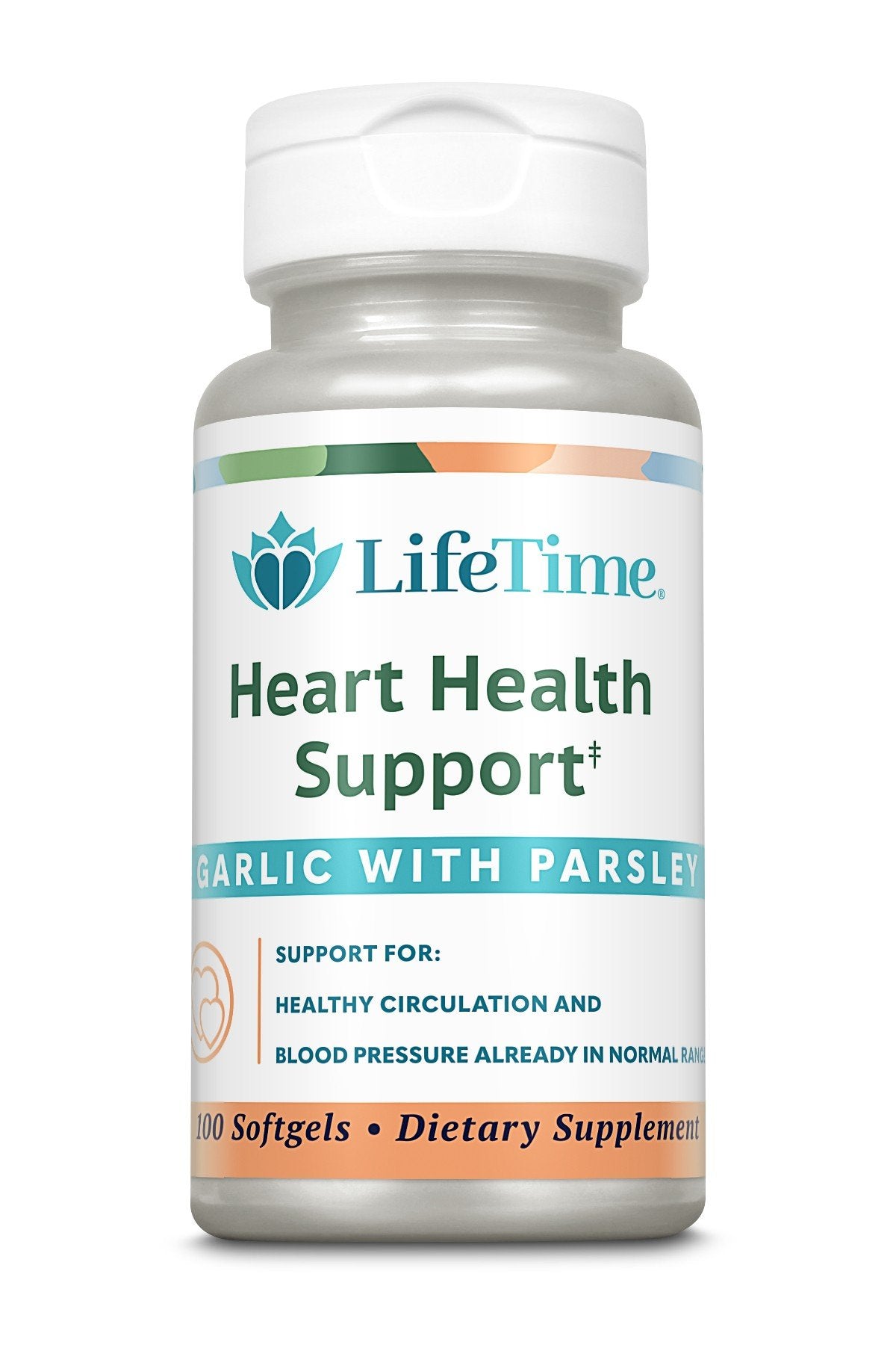LifeTime Heart Health Support Garlic  with Parsley 100 Softgel