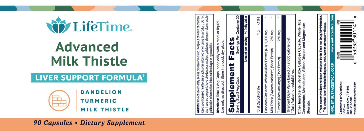 LifeTime Adv. Milk thistle formula 90 Capsules 90 Capsule