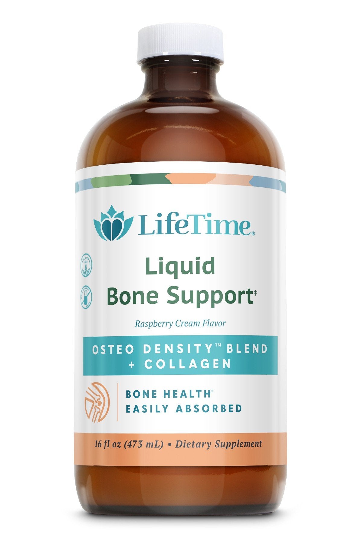LifeTime Liquid Bone Support Osteo Density Blend Raspberry Cream 16 oz Liquid