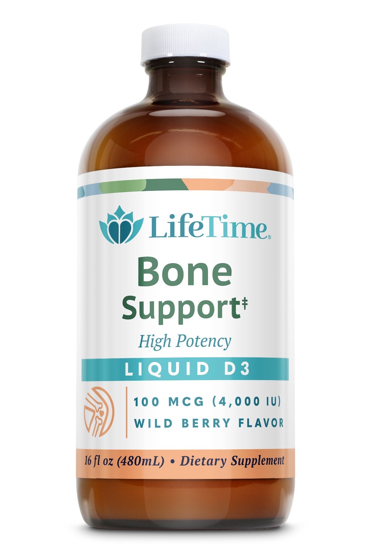 LifeTime Bone Support High Potency D3 4,000 IU Wild Berry Flavor 16 oz Liquid