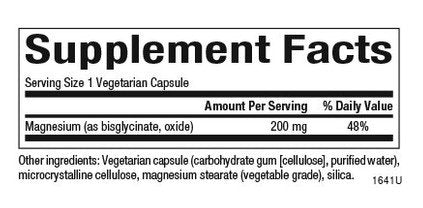 Natural Factors Magnesium Bisglycinate 200 mg 120 Softgel