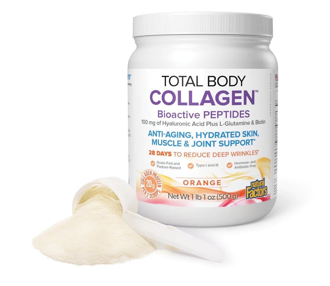 Natural Factors Total Body Collagen Bioactive Peptides Powder - Orange 1.1  lb Powder