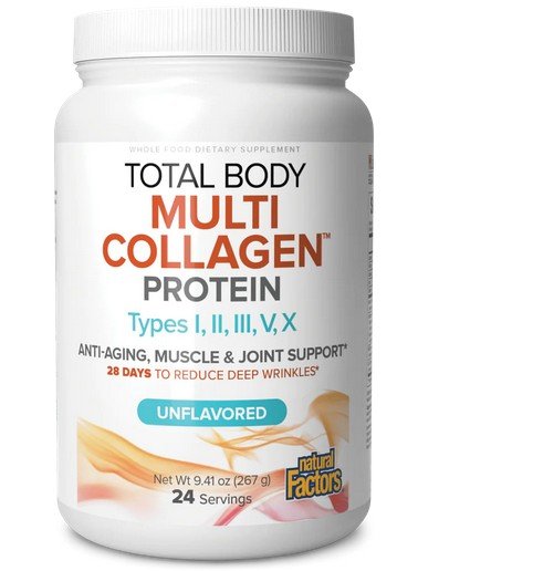 Natural Factors Total Body Multi Collagen Protein Unflavored 9.41 oz Powder