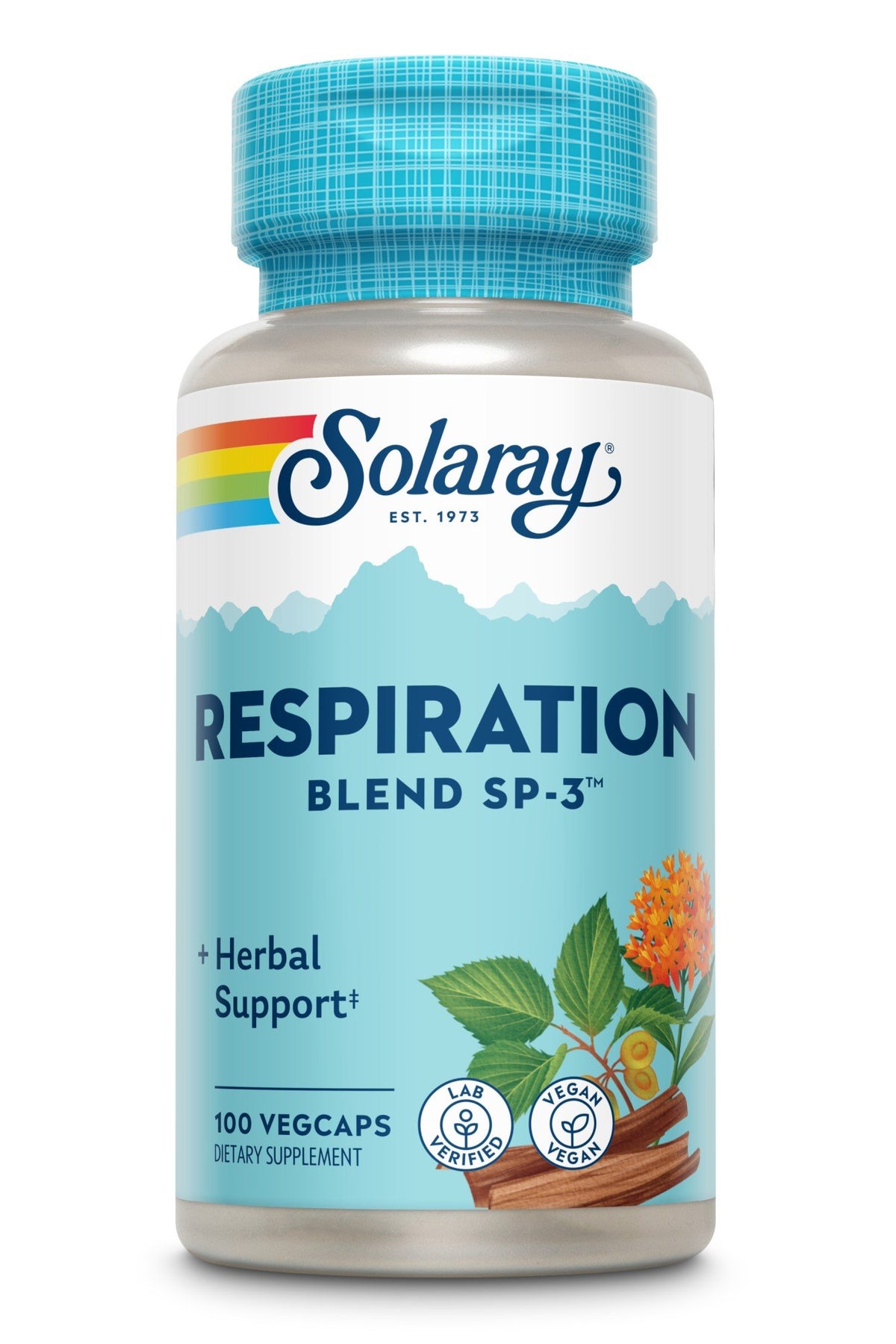 Respiration Blend SP-3 | Solaray | Herbal Support | Vegan | Dietary Supplement | 100 VegCaps | 100 Capsules | VitaminLife
