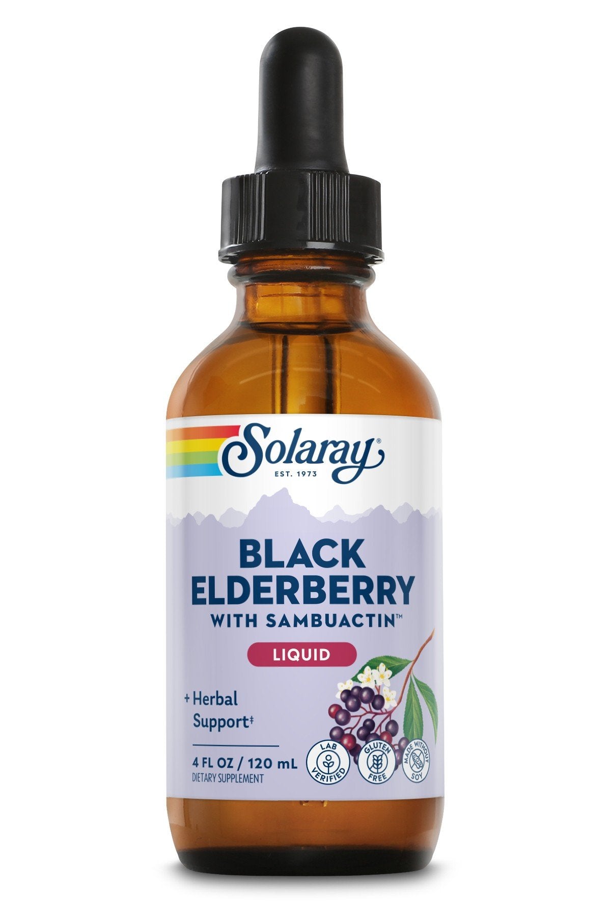 Solaray Black Elderberry Liquid Extract 4 oz Liquid