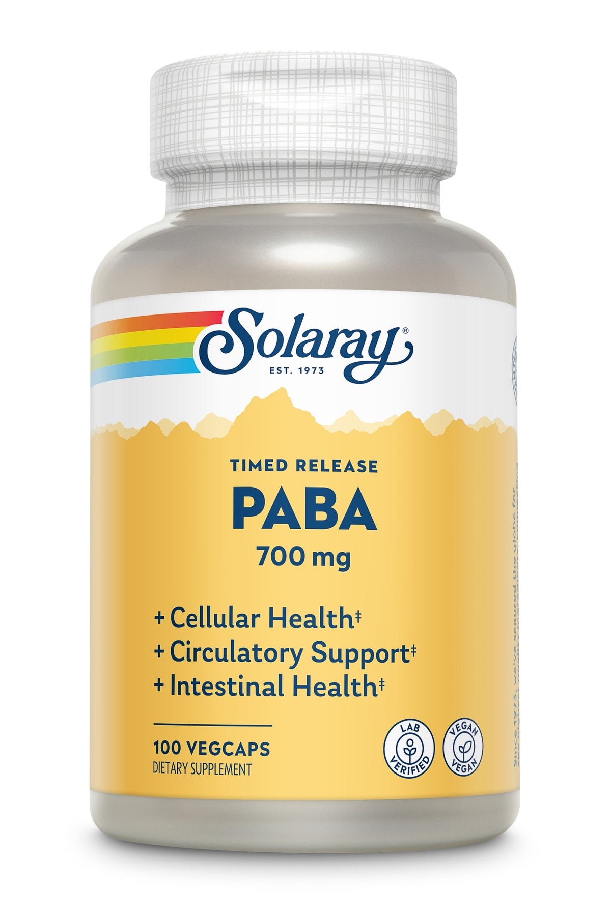 Solaray Timed-Release PABA 700 mg 100 Capsule