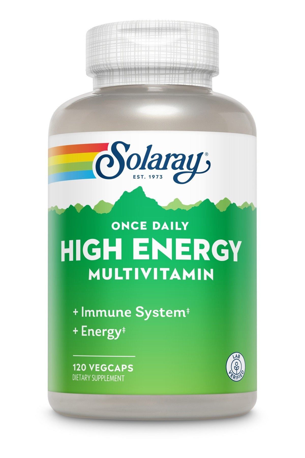 High Energy Multivitamin | Solaray | Immune System | Energy | Once Daily | Dietary Supplement | 120 VegCaps | VitaminLife