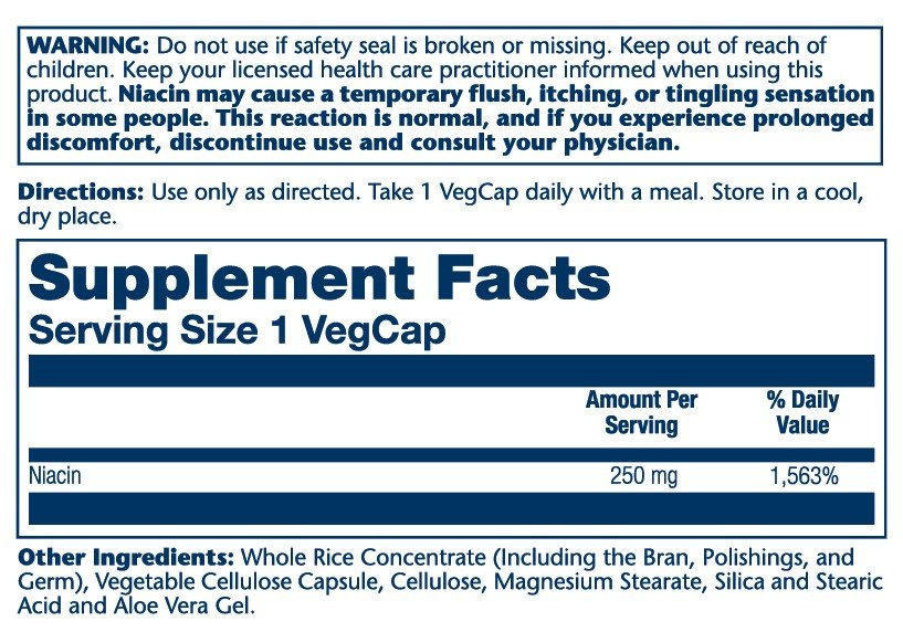 Solaray Time Release Niacin 100 VegCap