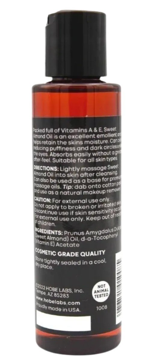 Hobe Labs Beauty Oil Sweet Almond 4 oz Oil