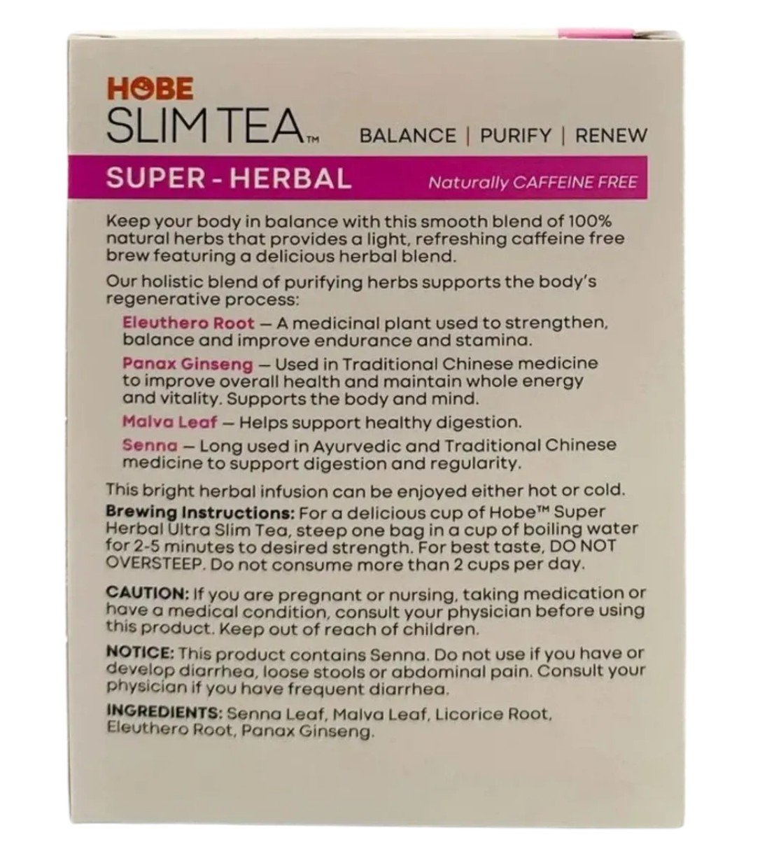 Hobe Labs Ultra Slim Tea-Super Herbal 24 Bag