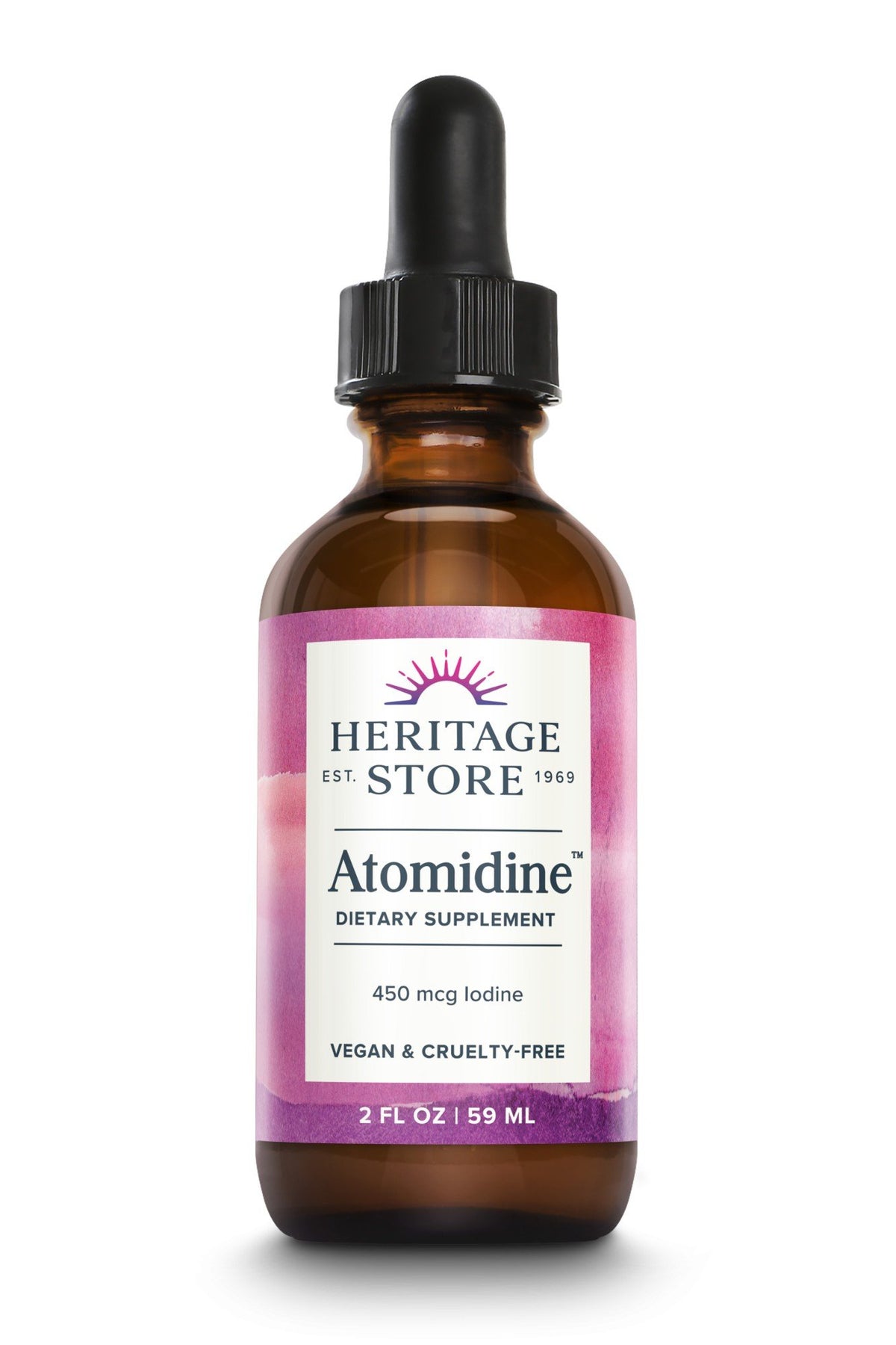 Heritage Store Atomidine Iodine Supplement 2 oz Liquid