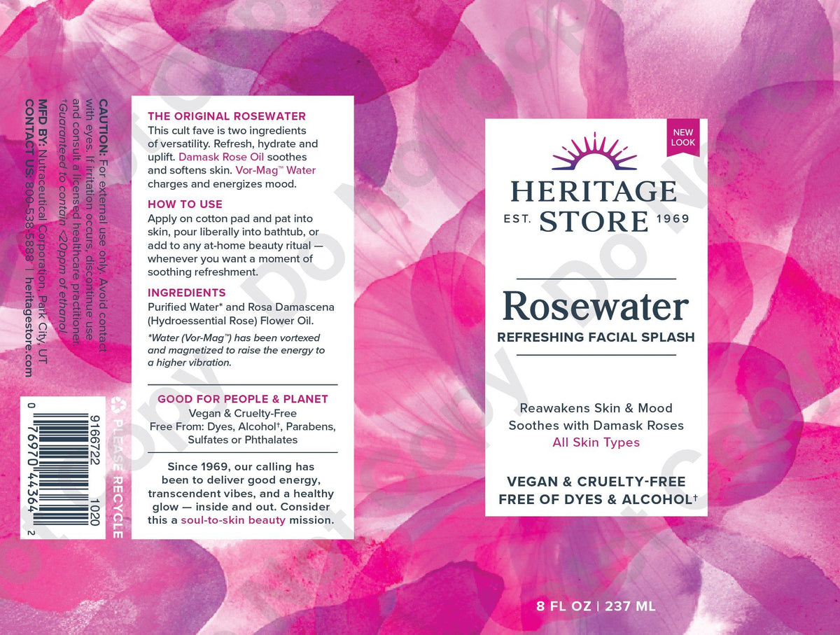 Heritage Store Rosewater 8 oz Liquid