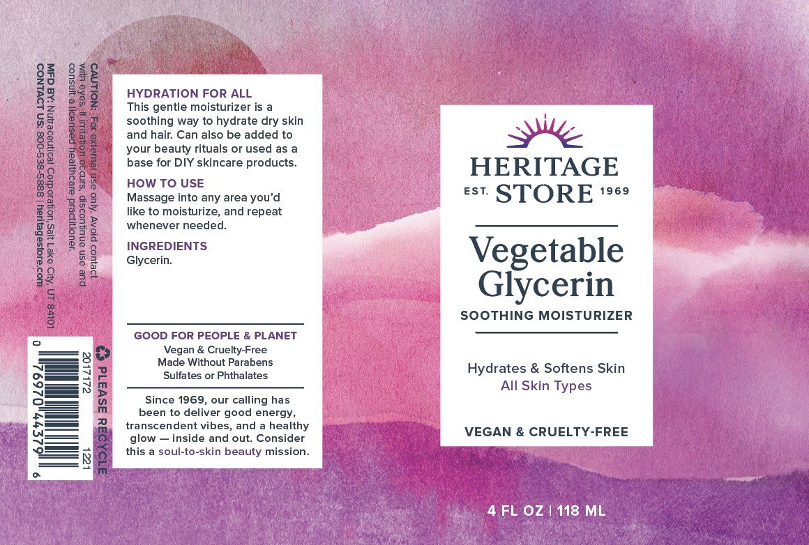 Heritage Store Vegetable Glycerine 4 oz Liquid