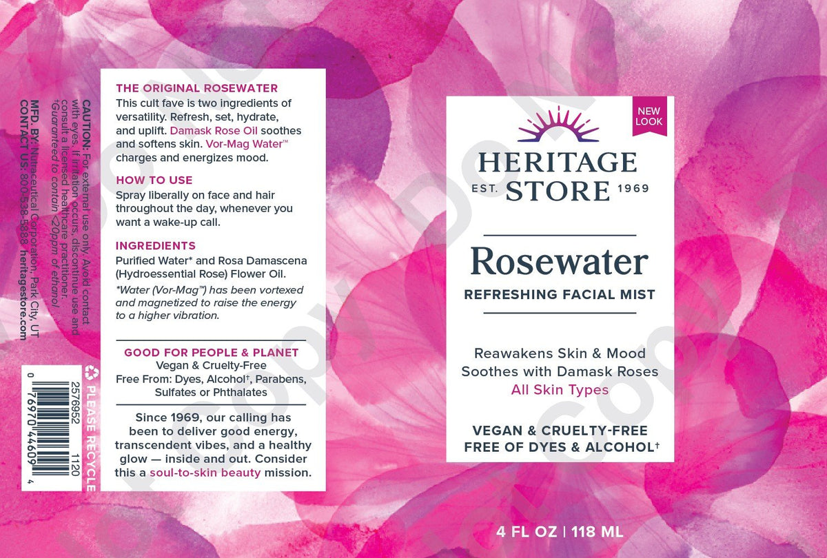 Heritage Store Rosewater 4 oz Liquid