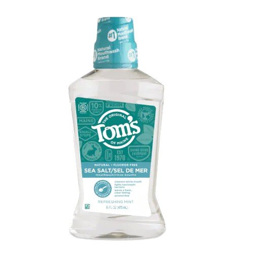 Tom&#39;s Of Maine Refreshing Mint Sea Salt Mouthwash 16 oz Liquid