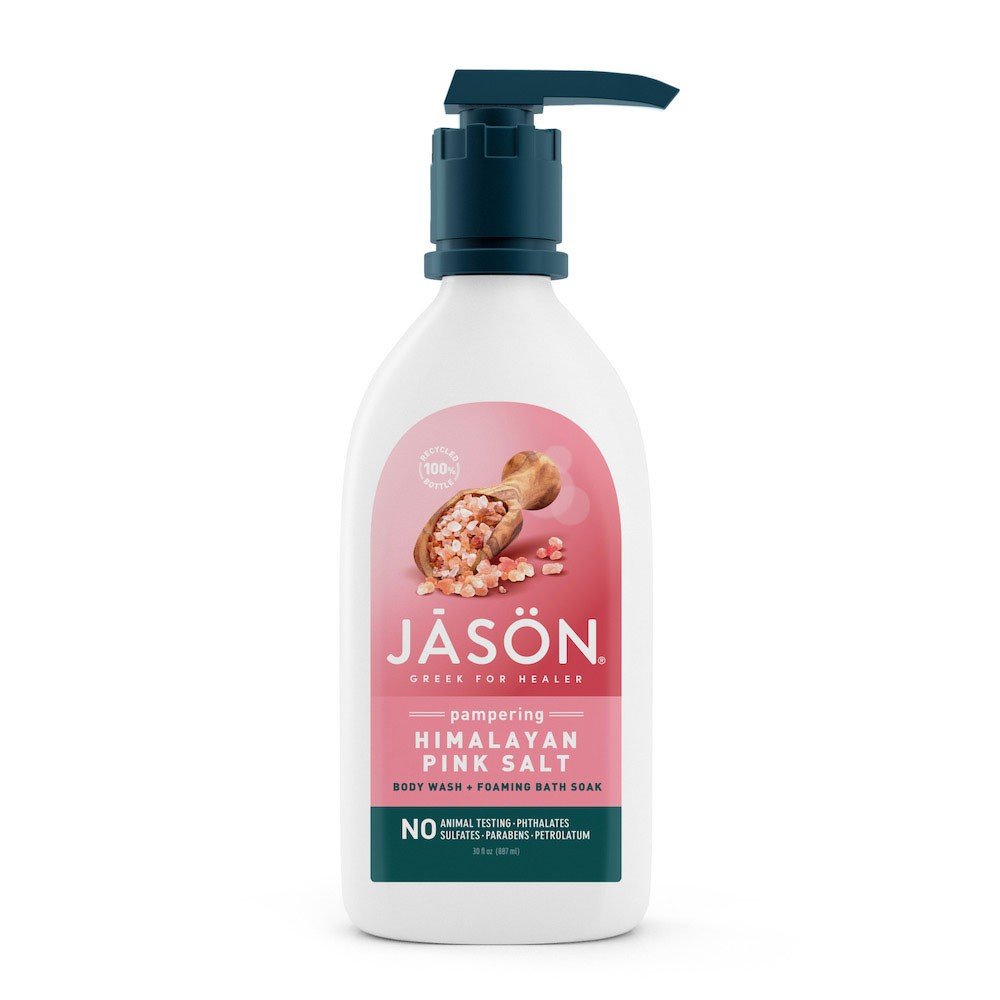 Jason Natural Cosmetics 2 in 1 Foaming Bath Soap &amp; Body Wash Himalayan Pink Salt 30 oz Liquid