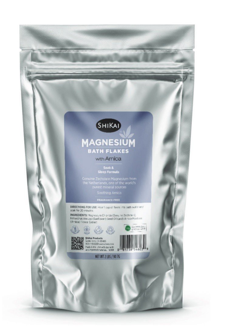 Shikai Magnesium Bath Flakes with Arnica 2 lb Flakes