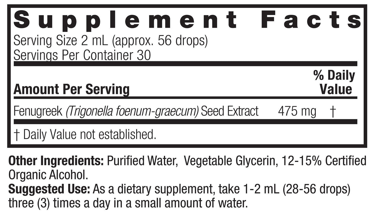 Nature&#39;s Answer Fenugreek Seed Extract 2 oz Liquid