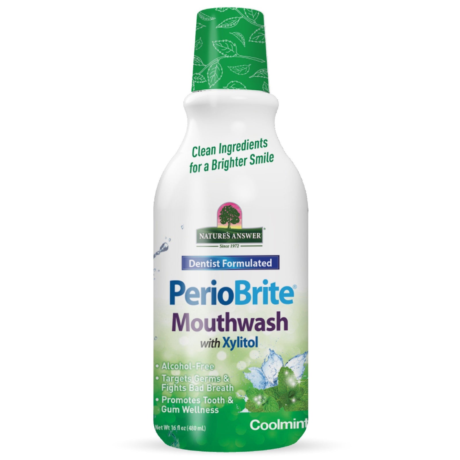 Nature's Answer PerioBrite  Mouthwash with Xylitol Cool Mint 16 oz Liquid