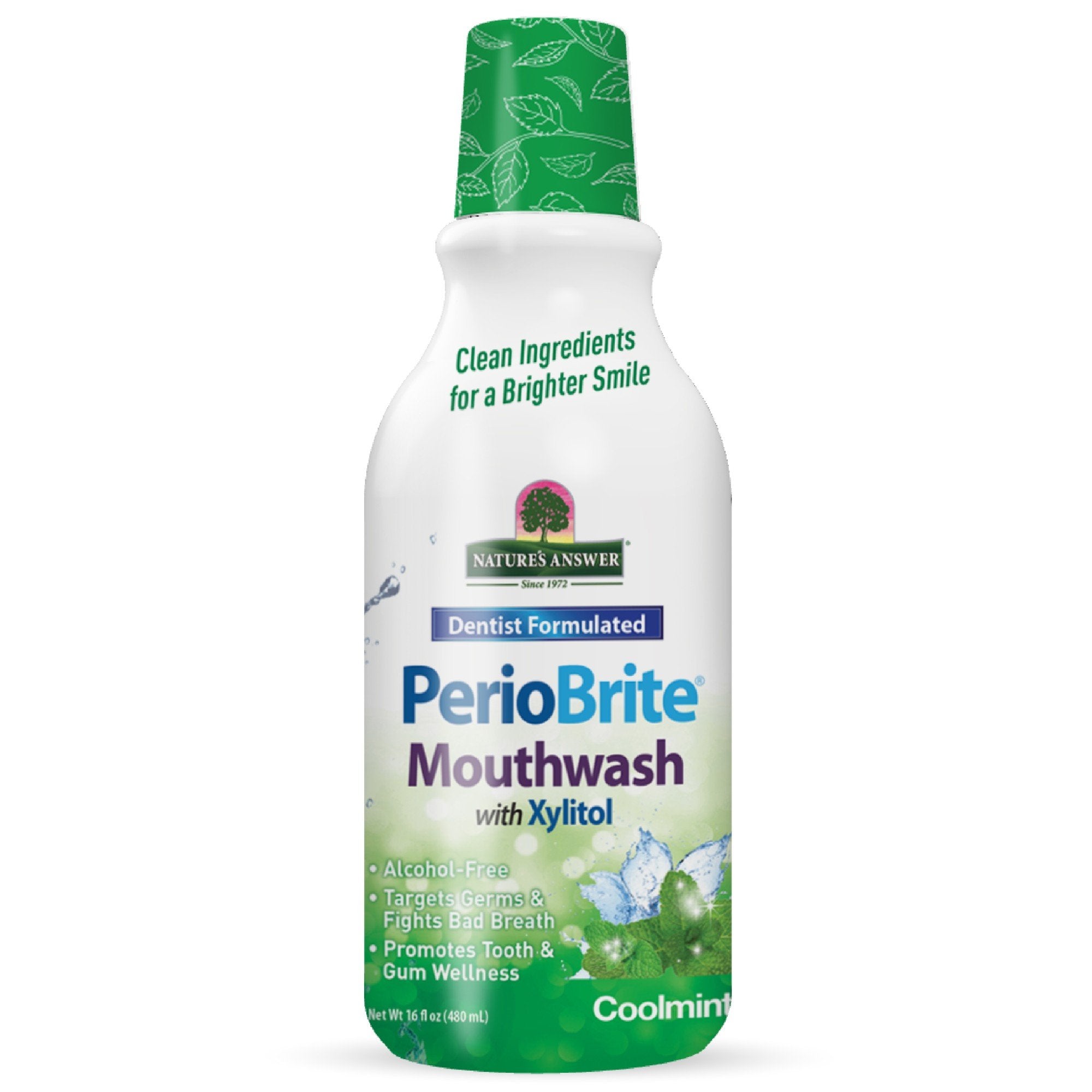 Nature's Answer PerioBrite  Mouthwash with Xylitol Cool Mint 16 oz Liquid