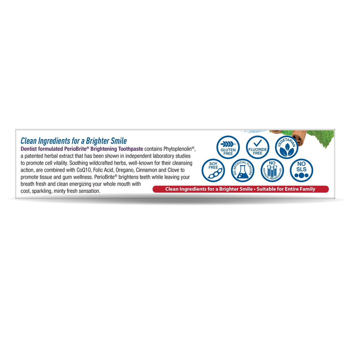 Nature's Answer PerioBrite Toothpaste Cinnamint 4 oz Paste