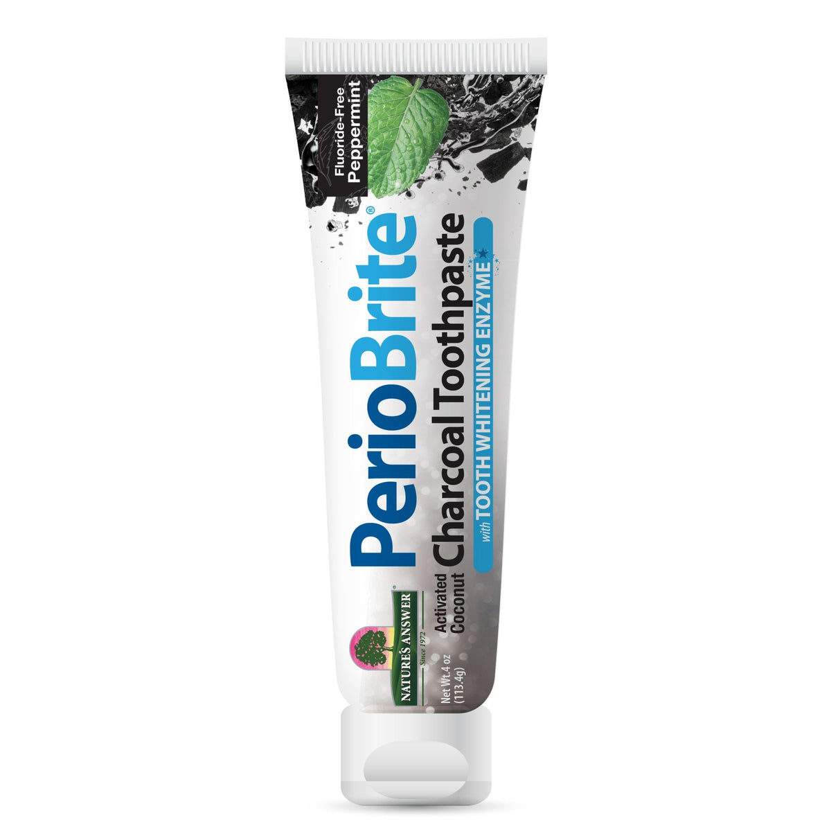 Nature's Answer Periobrite Activated Charcoal Peppermint Toothpaste 4 oz Paste