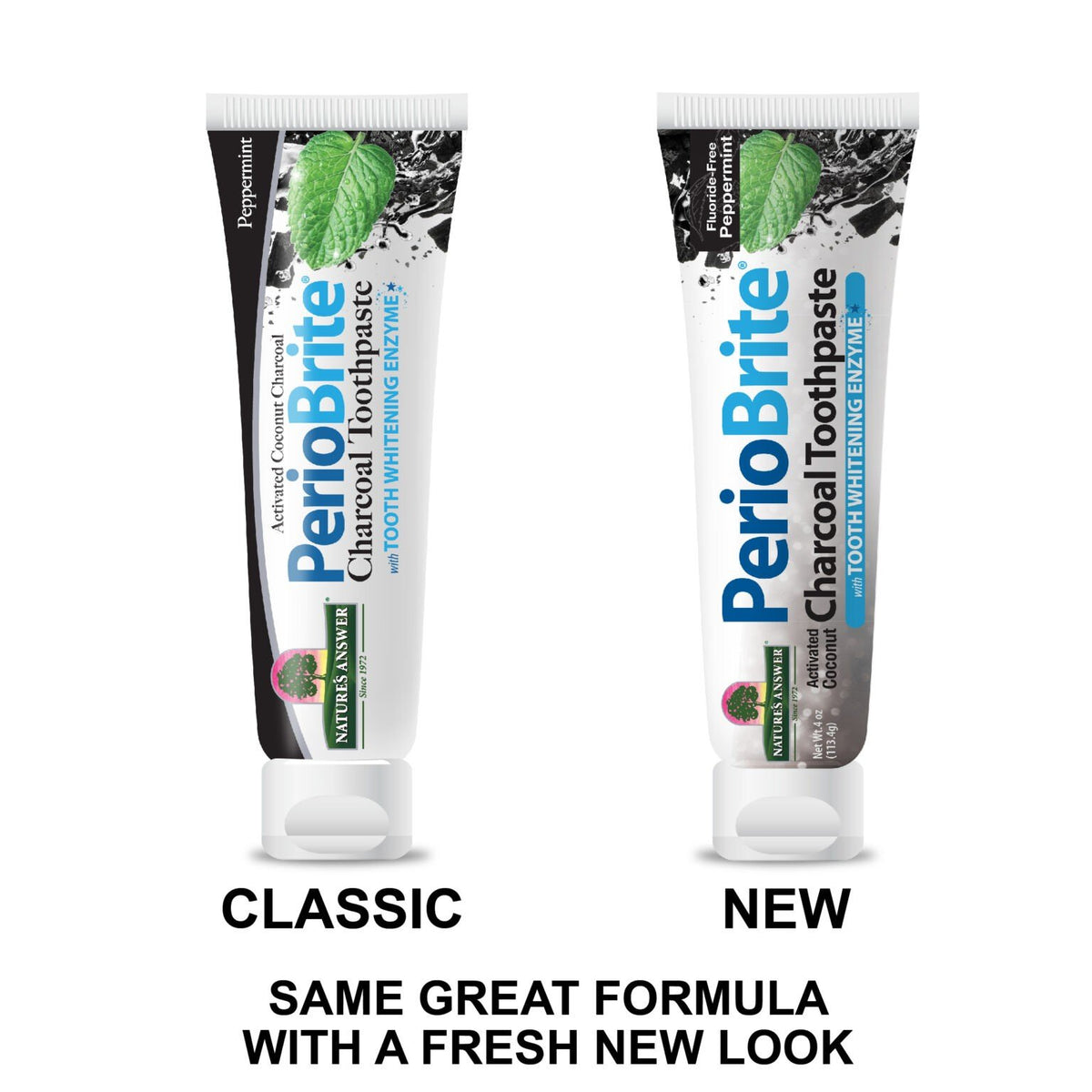 Nature's Answer Periobrite Activated Charcoal Peppermint Toothpaste 4 oz Paste